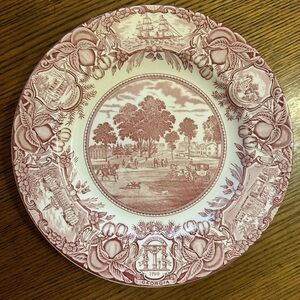 Vintage University Of Georgia Wedgwood Transferware Plate